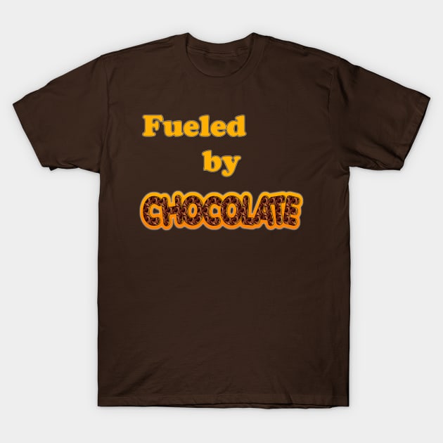 Fueled by Chocolate Candy Lovers Choco Addiction Retro T-Shirt by ExplOregon